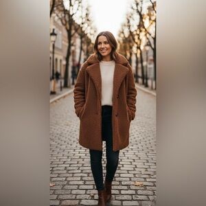 C&C California Brown Teddy Coat